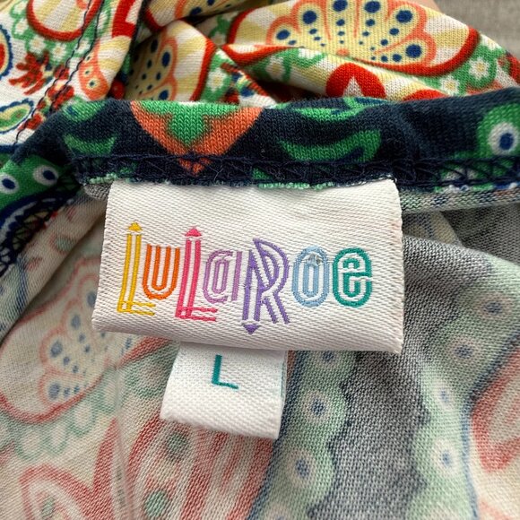 NEW! LuLaRoe Julia Pencil Dress Large Damask Medallion stretch short Sleeves - Picture 2 of 11